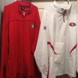 SF 49ers Reebok team apparel pullovers